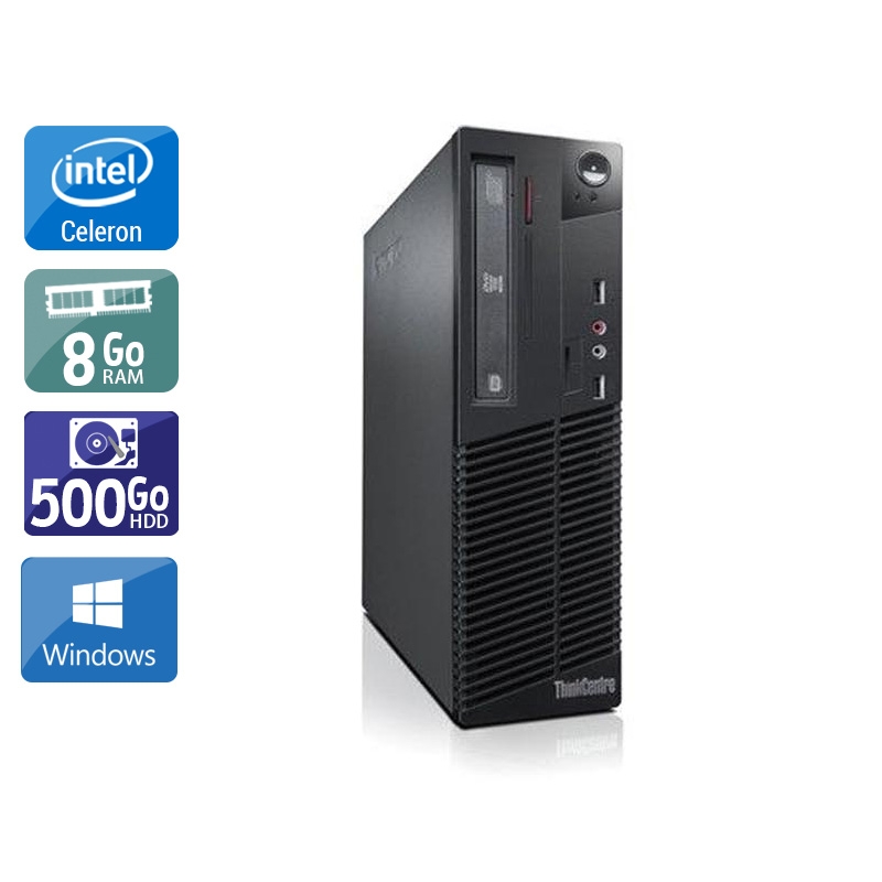 Lenovo ThinkCentre M72E SFF Celeron Dual Core 8Go RAM 500Go HDD Windows 10