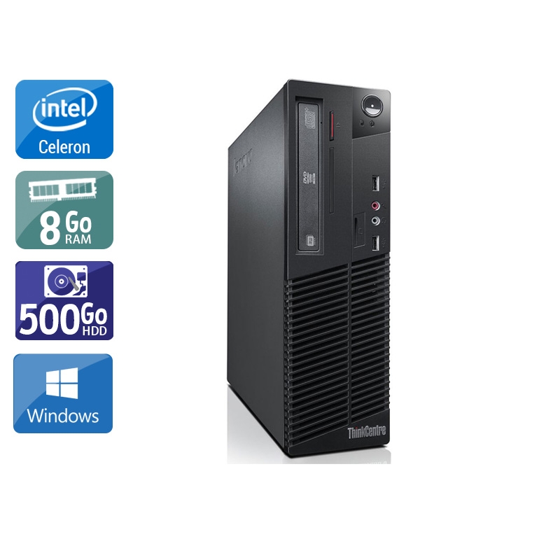 Lenovo ThinkCentre M73 SFF Celeron Dual Core - 8Go RAM 500Go HDD Windows 10  Bon étatOccasion certifiée reconditionnée Bon état -  reconditionné disponible sur Kiatoo