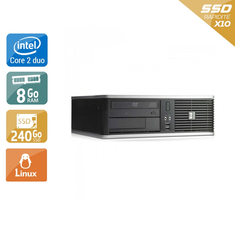 Acheter HP Compaq dc7900 SFF Core 2 Duo - 8Go RAM 240Go SSD Linux Bon étatOccasion certifiée reconditionnée Bon état - 190,83 € HP Compaq dc7900 SFF Core 2 Duo - 8Go RAM 240Go SSD Linux Bon étatOccasion certifiée reconditionnée Bon état - reconditionné disponible sur Kiatoo