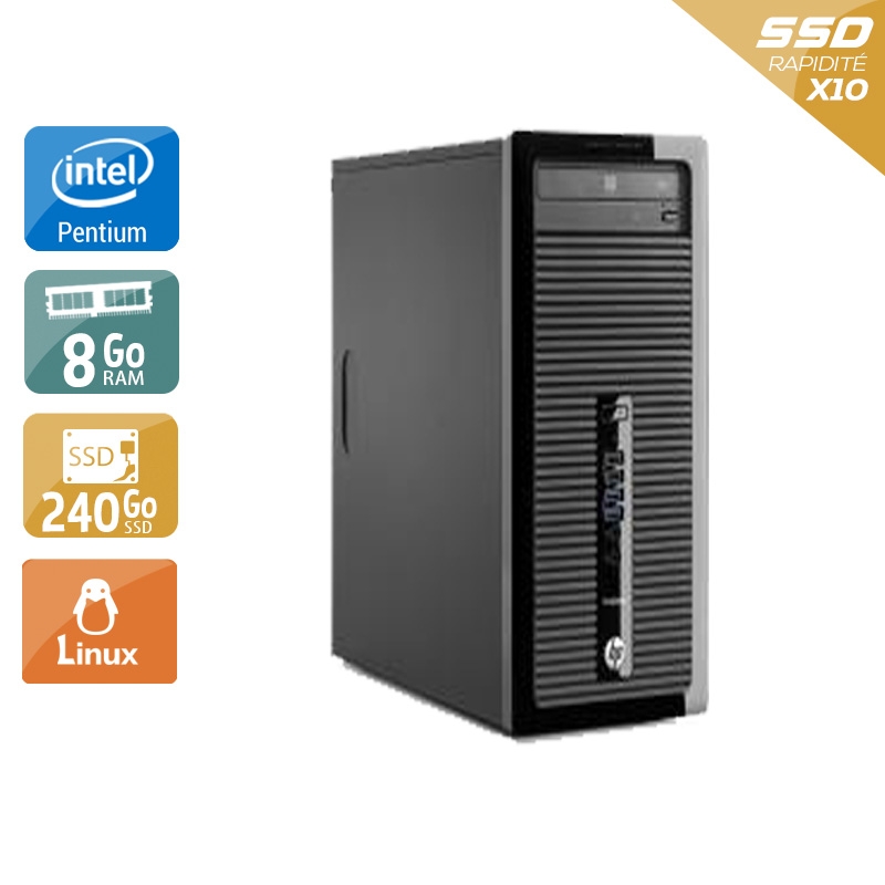 HP ProDesk 400 G1 Tower Pentium G Dual Core - 8Go RAM 240Go SSD Linux  Très bon étatOccasion certifiée reconditionnée Bon état -  reconditionné disponible sur Kiatoo