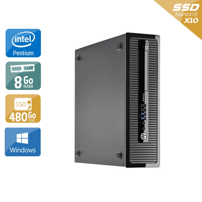 HP ProDesk 400 G1 SFF Pentium G Dual Core - 8Go RAM 480Go SSD Windows 10  État correctOccasion certifiée reconditionnée Bon état -  reconditionné disponible sur Kiatoo