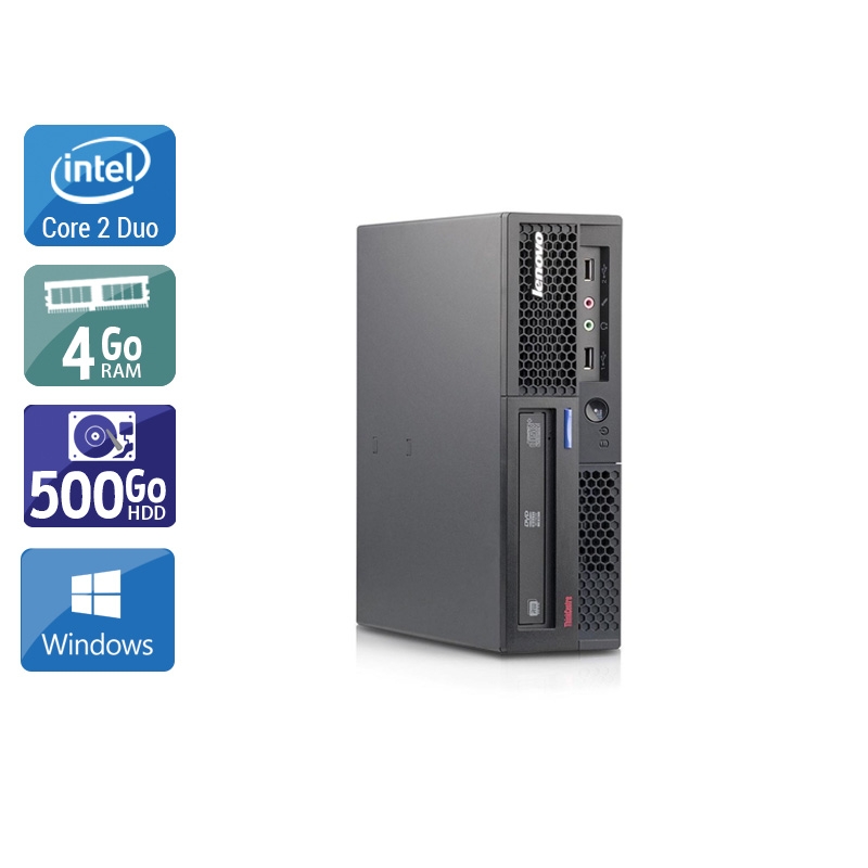Acheter Lenovo ThinkCentre M58 USFF Core 2 Duo - 4Go RAM 500Go HDD Windows 10 Bon étatOccasion certifiée reconditionnée Bon état - 190,83 € Lenovo ThinkCentre M58 USFF Core 2 Duo - 4Go RAM 500Go HDD Windows 10 Bon étatOccasion certifiée reconditionnée Bon état - reconditionné disponible sur Kiatoo