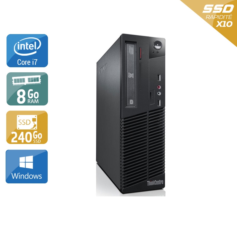 Lenovo ThinkCentre M73 SFF i7 8Go RAM 240Go SSD Windows 10