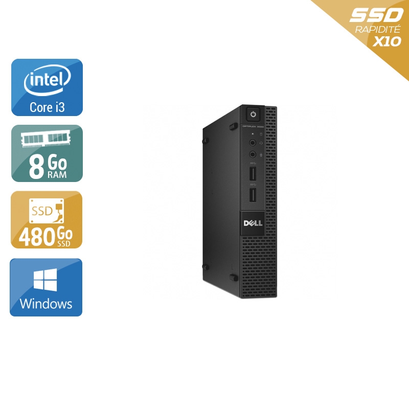 Dell Optiplex 9020M USDT i3 8Go RAM 480Go SSD Windows 10