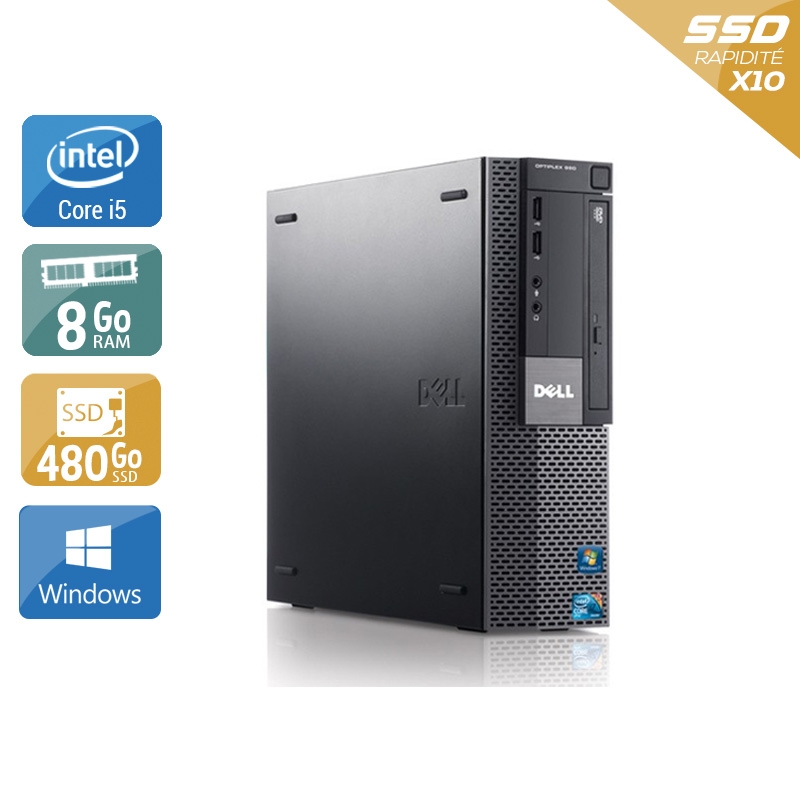 Dell Optiplex 980 Desktop i5 8Go RAM 480Go SSD Windows 10