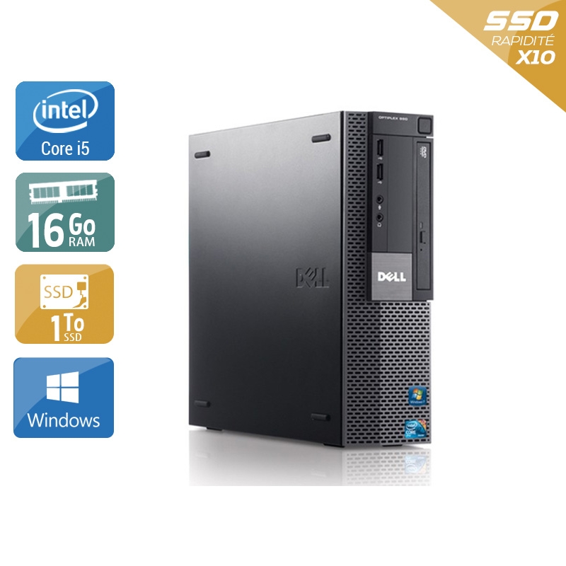 Dell Optiplex 980 SFF i5 - 16Go RAM 1To SSD Windows 10  Très bon étatOccasion certifiée reconditionnée Bon état -  reconditionné disponible sur Kiatoo