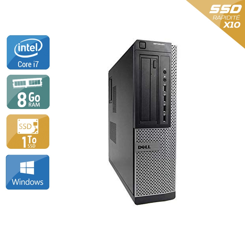 Dell Optiplex 990 Desktop i7 8Go RAM 1To SSD Windows 10