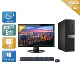 Dell Optiplex 7050 SFF i5 Gen 6 avec Écran 19 pouces 8Go RAM 1To SSD Windows 10