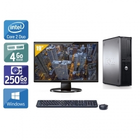 Dell Optiplex 760 Desktop Core 2 Duo avec Écran 19 pouces 4Go RAM 250Go HDD Windows 10