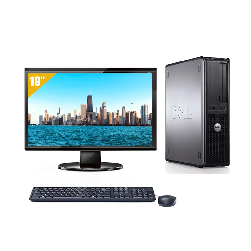 Dell Optiplex 780 Desktop Core 2 Duo avec Écran 19 pouces 8Go RAM 480Go SSD Windows 10