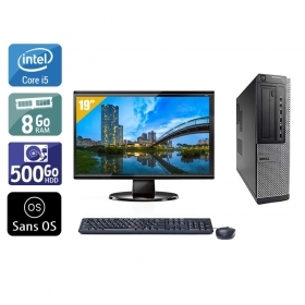 Dell Optiplex 790 Desktop i5 avec Écran 19 pouces 8Go RAM 500Go HDD Sans OS