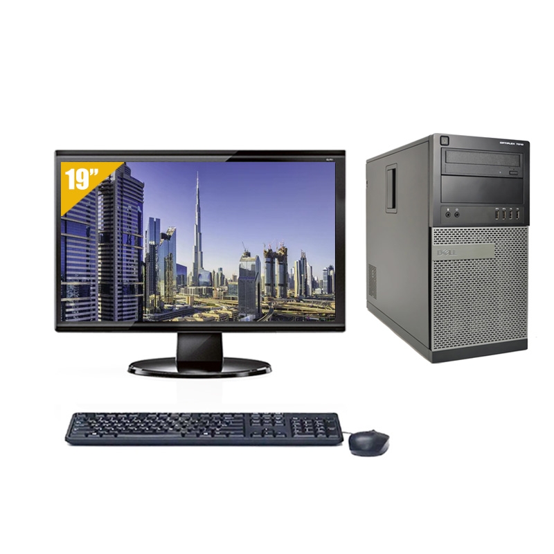 Dell Optiplex 790 Tower i3 avec Écran 19 pouces 8Go RAM 240Go SSD Sans OS