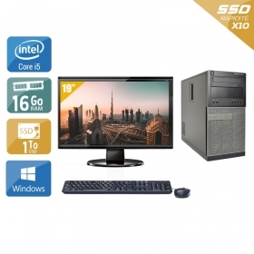 Dell Optiplex 790 Tower i5 avec Écran 19 pouces 16Go RAM 1To SSD Windows 10