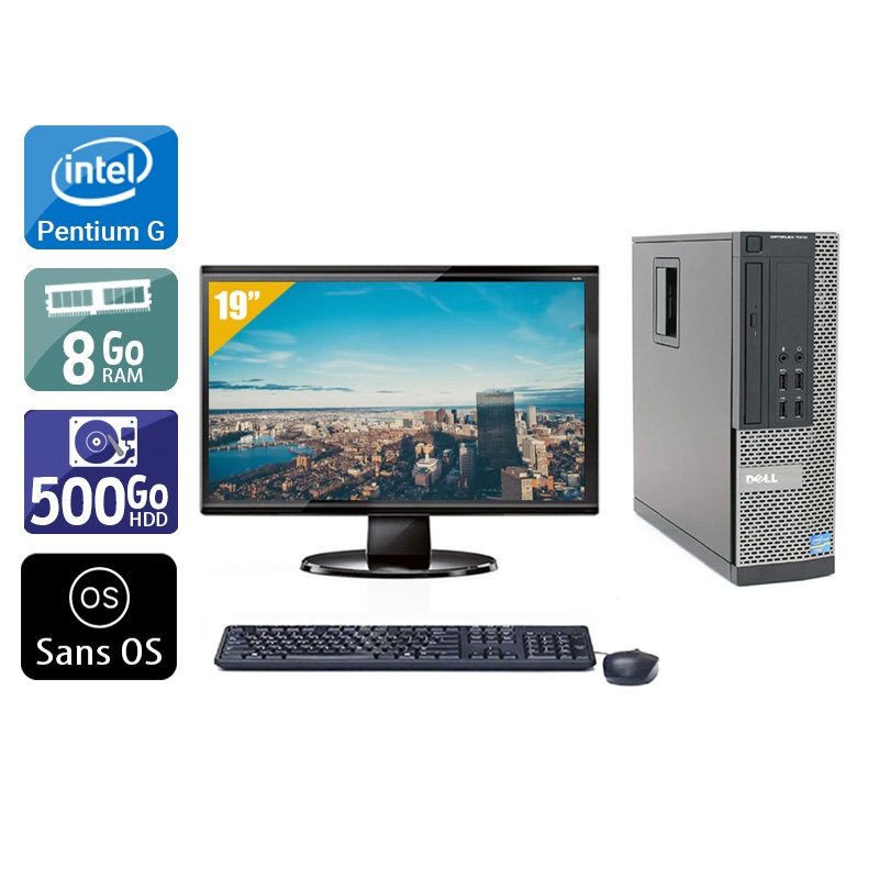 Dell Optiplex 790 SFF Pentium G Dual Core + Écran - 19'' 8Go RAM 500Go HDD Sans OS  Bon étatOccasion certifiée reconditionnée Bon état -  reconditionné disponible sur Kiatoo