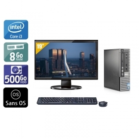 Dell Optiplex 790 USDT i3 avec Écran 19 pouces 8Go RAM 500Go HDD Sans OS