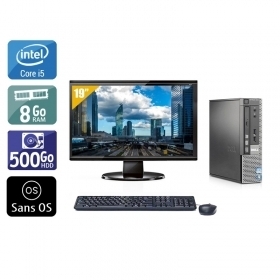 Dell Optiplex 790 USDT i5 avec Écran 19 pouces 8Go RAM 500Go HDD Sans OS