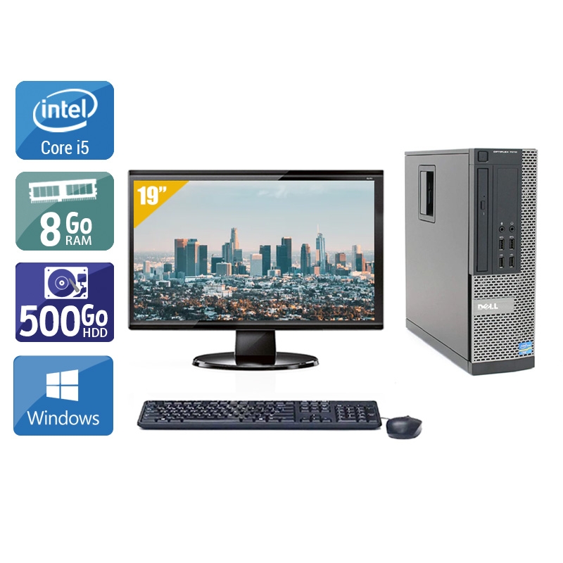 Dell Optiplex 9020 SFF i5 avec Écran 19 pouces 8Go RAM 500Go HDD Windows 10