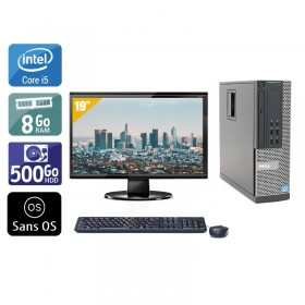 Dell Optiplex 9020 SFF i5 avec Écran 19 pouces 8Go RAM 500Go HDD Sans OS