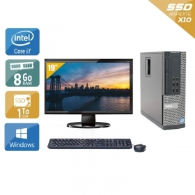 Dell Optiplex 9020 SFF i7 avec Écran 19 pouces 8Go RAM 1To SSD Windows 10