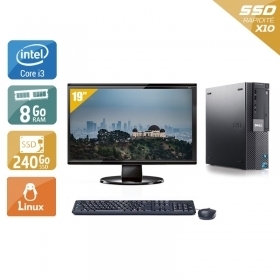 Dell Optiplex 980 SFF i3 avec Écran 19 pouces 8Go RAM 240Go SSD Linux