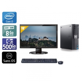 Dell Optiplex 980 SFF i3 avec Écran 19 pouces 8Go RAM 500Go HDD Sans OS