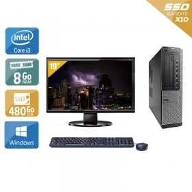 Dell Optiplex 990 Desktop i3 avec Écran 19 pouces 8Go RAM 480Go SSD Windows 10