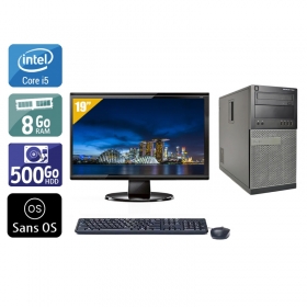 Dell Optiplex 9010 Tower i5 avec Écran 19 pouces 8Go RAM 500Go HDD Sans OS