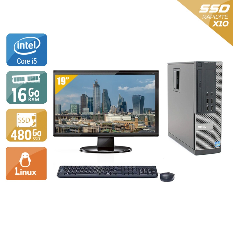 Acheter Dell Optiplex 9010 SFF i5 + Écran - 19'' 16Go RAM 480Go SSD Linux Bon étatOccasion certifiée reconditionnée Bon état - 299,17 € Dell Optiplex 9010 SFF i5 + Écran - 19'' 16Go RAM 480Go SSD Linux Bon étatOccasion certifiée reconditionnée Bon état - reconditionné disponible sur Kiatoo