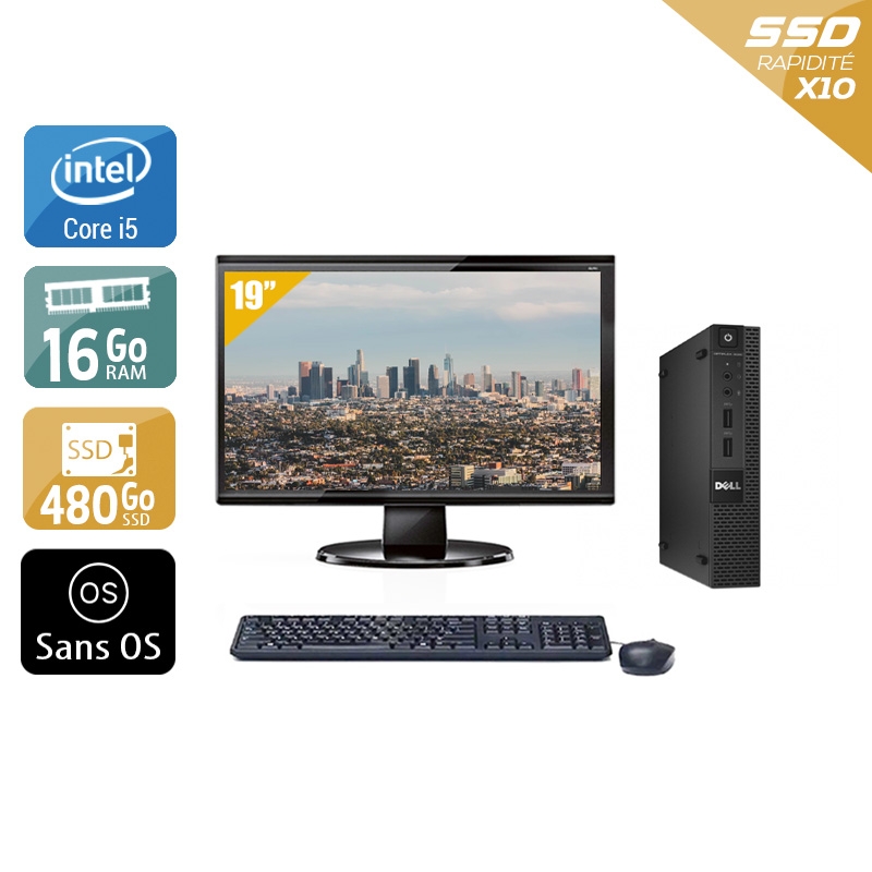 Acheter Dell Optiplex 9020M USDT i5 + Écran - 19'' 16Go RAM 480Go SSD Sans OS Bon étatOccasion certifiée reconditionnée Bon état - 299,17 € Dell Optiplex 9020M USDT i5 + Écran - 19'' 16Go RAM 480Go SSD Sans OS Bon étatOccasion certifiée reconditionnée Bon état - reconditionné disponible sur Kiatoo