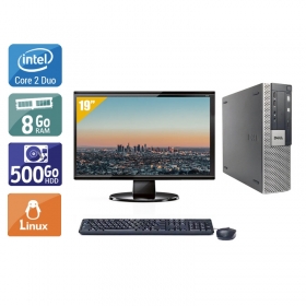 Dell Optiplex 960 SFF Core 2 Duo avec Écran 19 pouces 8Go RAM 500Go HDD Linux