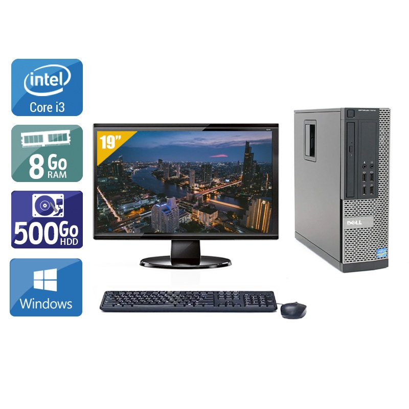 Dell Optiplex 990 SFF i3 + Écran - 19'' 8Go RAM 500Go HDD Windows 10  Bon étatOccasion certifiée reconditionnée Bon état -  reconditionné disponible sur Kiatoo