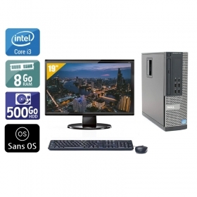 Dell Optiplex 990 SFF i3 avec Écran 19 pouces 8Go RAM 500Go HDD Sans OS