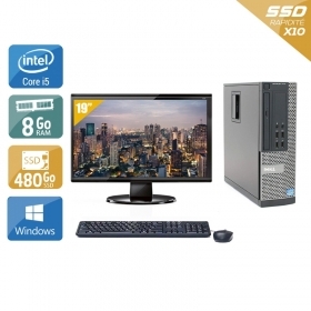 Dell Optiplex 990 SFF i5 avec Écran 19 pouces 8Go RAM 480Go SSD Windows 10