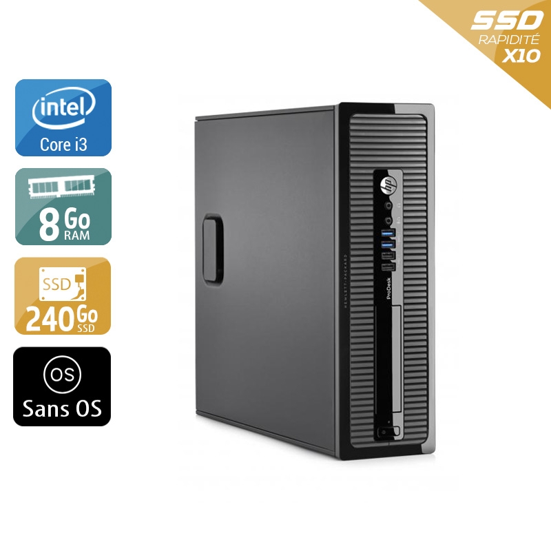 HP ProDesk 400 G2 SFF i3 8Go RAM 240Go SSD Sans OS