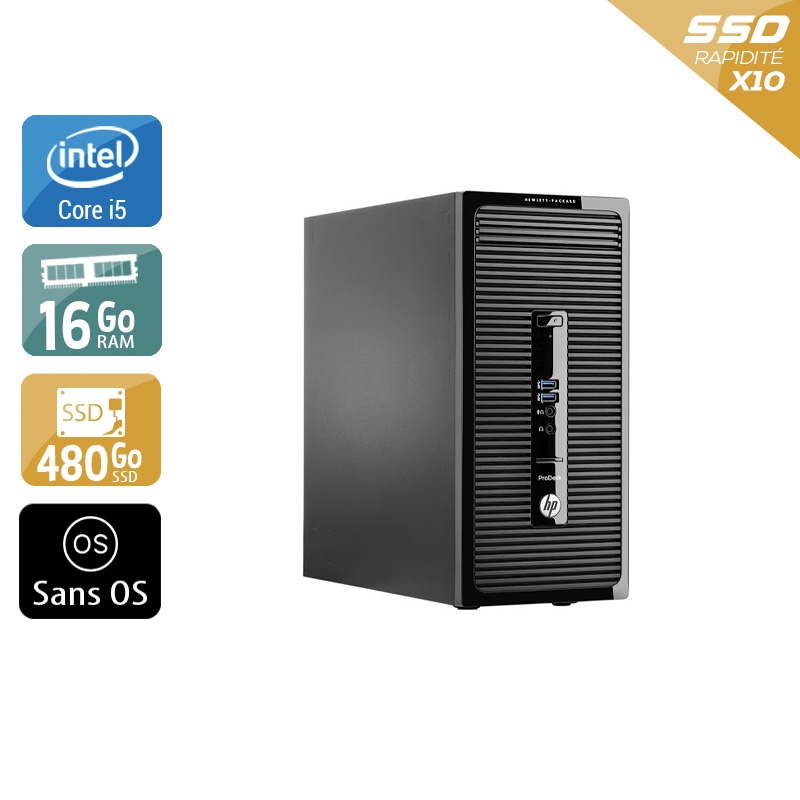 HP ProDesk 490 G2 Tower i5 16Go RAM 480Go SSD Sans OS