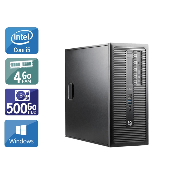 HP ProDesk 600 G1 Tower i5 4Go RAM 500Go HDD Windows 10