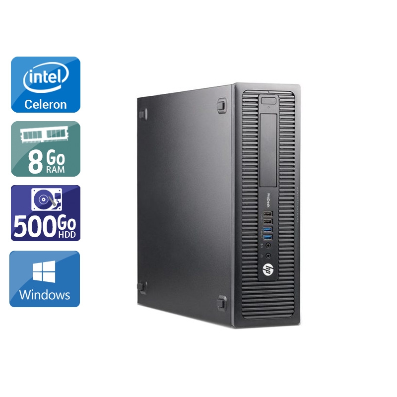 HP ProDesk 600 G1 SFF Celeron Dual Core 8Go RAM 500Go HDD Windows 10