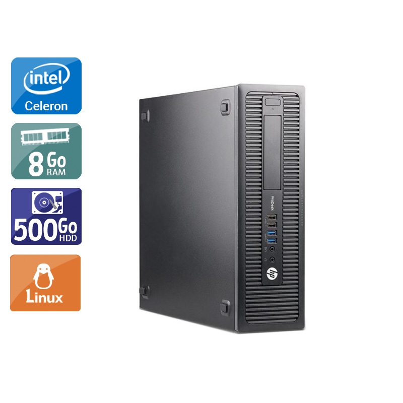 HP ProDesk 600 G1 SFF Celeron Dual Core - 8Go RAM 500Go HDD Linux  Bon étatOccasion certifiée reconditionnée Bon état -  reconditionné disponible sur Kiatoo