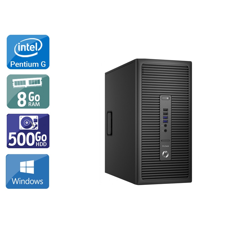 HP ProDesk 600 G2 Tower Pentium G Dual Core Gen 6 8Go RAM 500Go HDD Windows 10