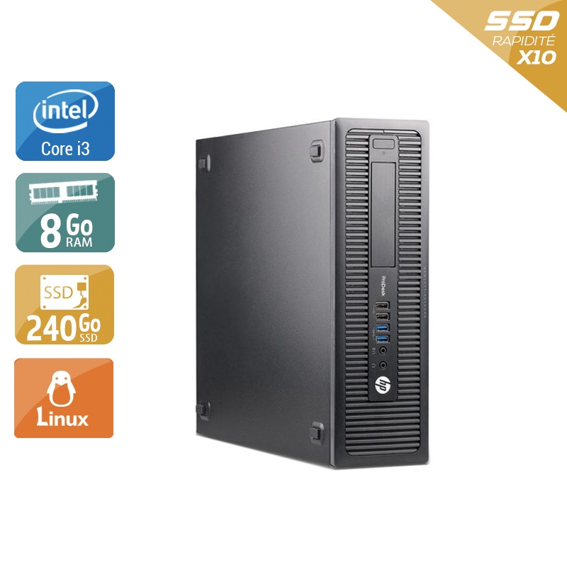 HP ProDesk 600 G2 SFF i3 Gen 6 8Go RAM 240Go SSD Linux