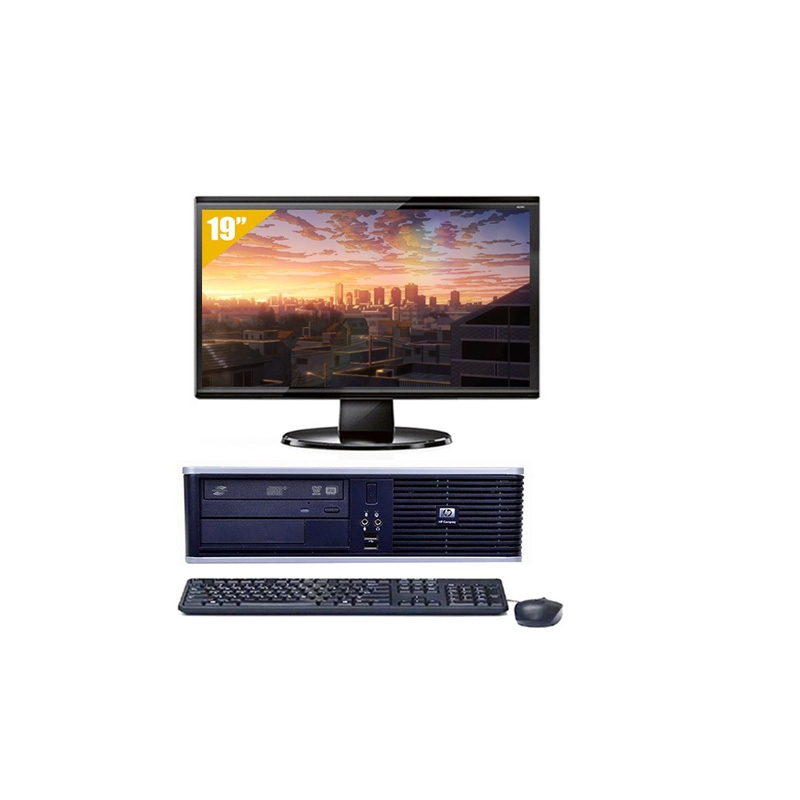 HP Compaq dc7900 SFF Core 2 Duo avec Écran 19 pouces 8Go RAM 500Go HDD Windows 10