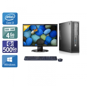 HP EliteDesk 800 G2 SFF i3 Gen 6 avec Écran 19 pouces 4Go RAM 500Go HDD Windows 10