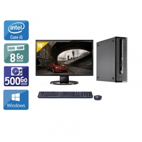 HP ProDesk 400 G1 SFF i5 avec Écran 19 pouces 8Go RAM 500Go HDD Windows 10