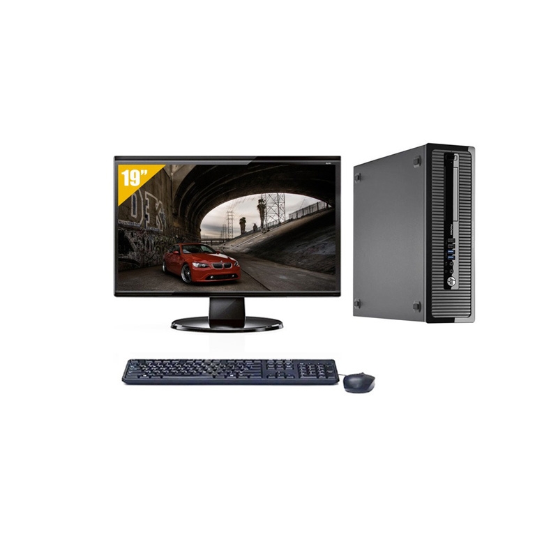 HP ProDesk 400 G1 SFF i5 avec Écran 19 pouces 8Go RAM 240Go SSD Linux