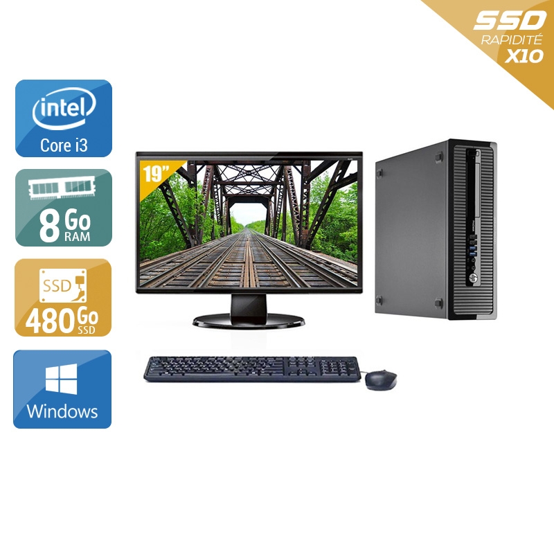 Acheter HP ProDesk 400 G2 Tower i3 + Écran - 19'' 8Go RAM 480Go SSD Windows 10 Bon étatOccasion certifiée reconditionnée Bon état - 265,83 € HP ProDesk 400 G2 Tower i3 + Écran - 19'' 8Go RAM 480Go SSD Windows 10 Bon étatOccasion certifiée reconditionnée Bon état - reconditionné disponible sur Kiatoo