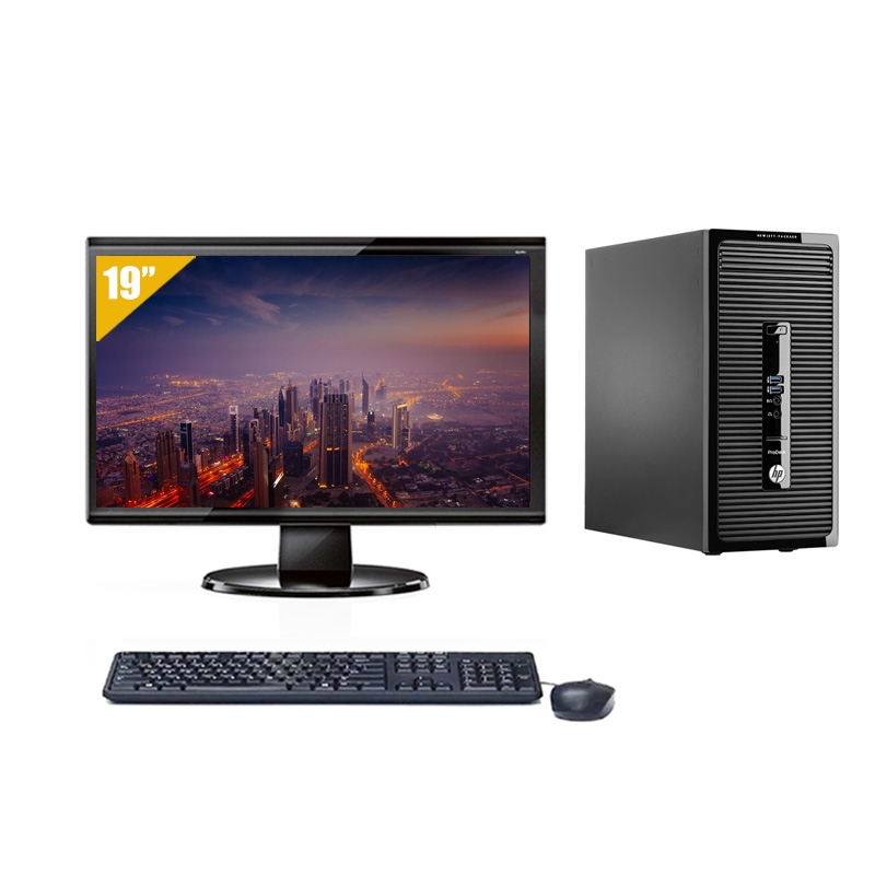 HP ProDesk 400 G2 Tower i5 avec Écran 19 pouces 8Go RAM 1To SSD Windows 10