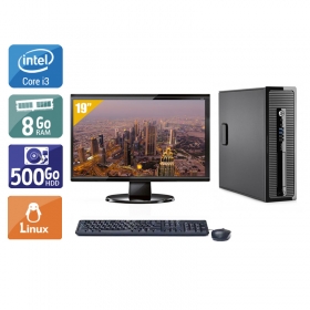 HP ProDesk 400 G2 SFF i3 avec Écran 19 pouces 8Go RAM 500Go HDD Linux