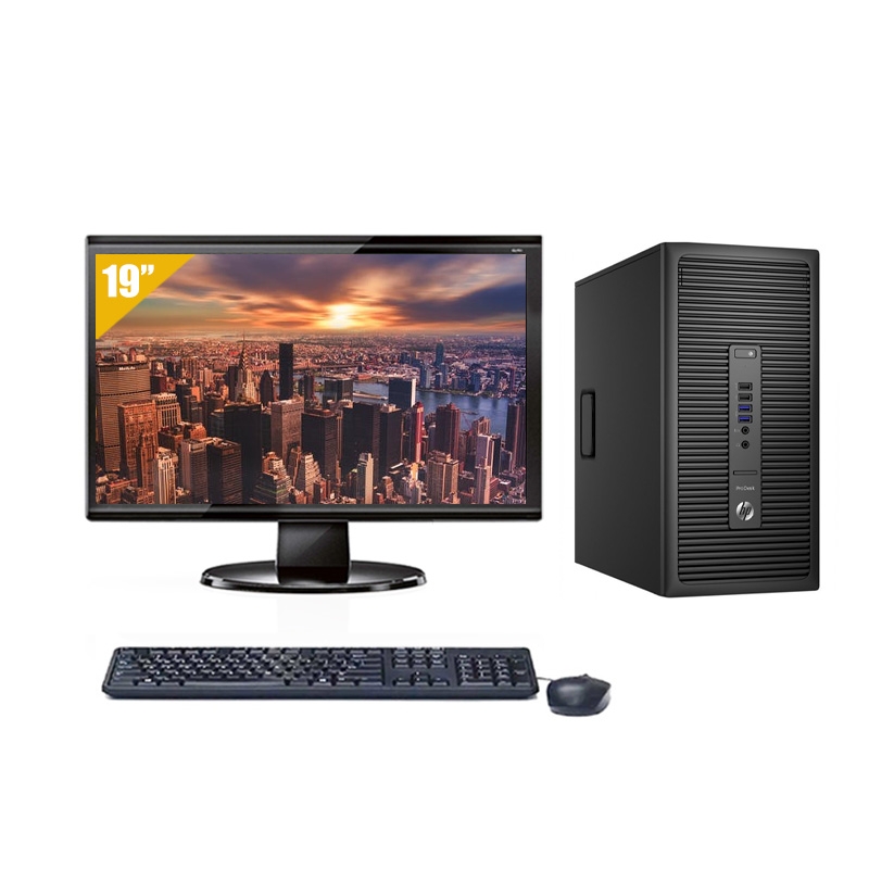 HP ProDesk 600 G2 Tower i7 Gen 6 avec Écran 19 pouces 8Go RAM 480Go SSD Windows 10