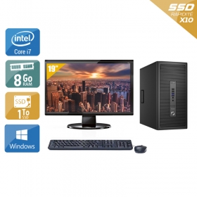 HP ProDesk 600 G2 Tower i7 Gen 6 avec Écran 19 pouces 8Go RAM 1To SSD Windows 10
