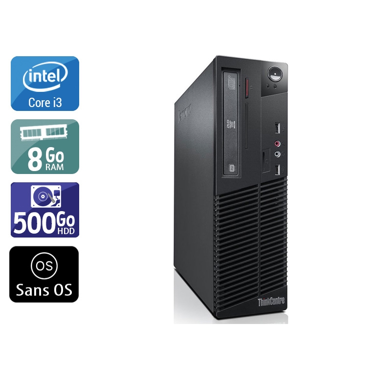 Lenovo ThinkCentre M81 SFF i3 8Go RAM 500Go HDD Sans OS